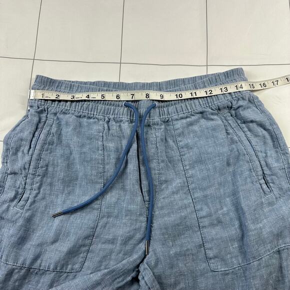 Athleta Pants Womens 8 Blue Retreat Linen Jogger Resort Travel Sporty Breathable - Picture 7 of 11